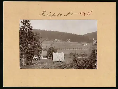 Fotografie Brück & Sohn Meissen, Ansicht Rehefeld, Blick auf das Kgl. Jagdschloss