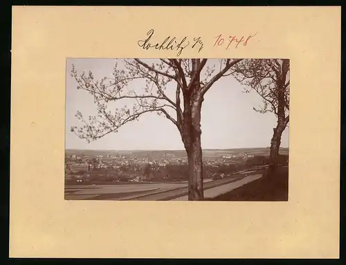 Fotografie Brück & Sohn Meissen, Ansicht Rochlitz i. Sa., Blick vom Berg auf die Stadt, Panorama