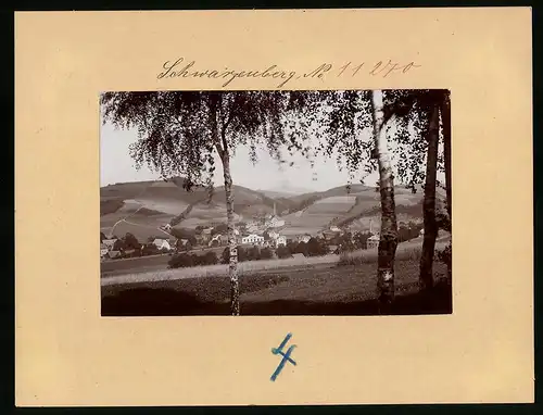 Fotografie Brück & Sohn Meissen, Ansicht Schwarzenberg i. Erzg., Blick vom Ottenstein auf Wildenau