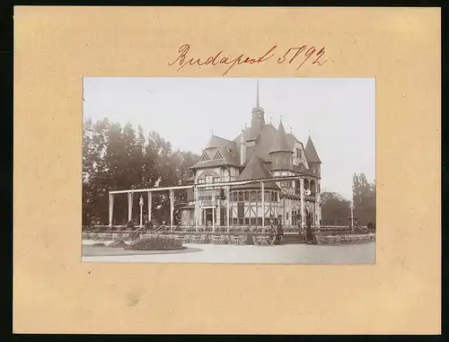 Fotografie Brück & Sohn Meissen, Ansicht Budapest, Cafe-Haus auf der Margareteninsel