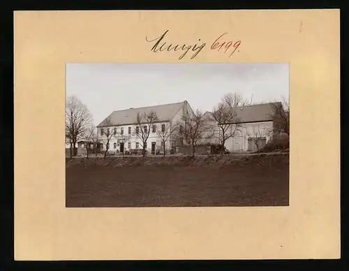 Fotografie Brück & Sohn Meissen, Ansicht Munzig, Partie am Gasthaus Munzig