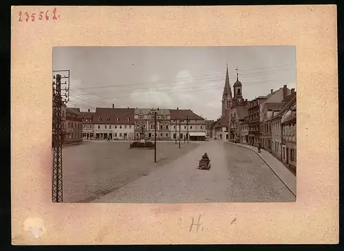 Fotografie Brück & Sohn Meissen, Ansicht Wilsdruff, Marktplatz mit Spielwarenladen Martin Reichelt