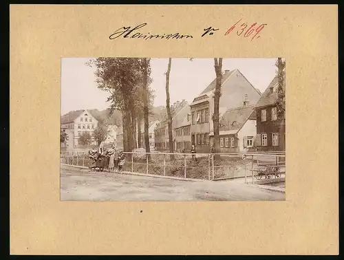 Fotografie Brück & Sohn Meissen, Ansicht Hainichen, Kinder am Graben in der Hospitalstrasse