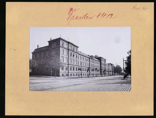 Fotografie Brück & Sohn Meissen, Ansicht Dresden, Kaserne des 1. Königlich Sächsischen Pionier-Bataillon Nr. 12