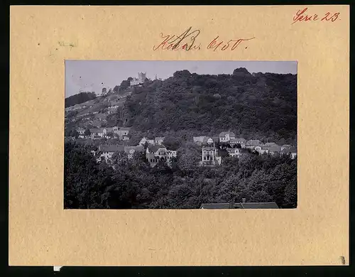 Fotografie Brück & Sohn Meissen, Ansicht Bad Kösen, Panorama mit Blick auf die Wasserheilanstalt und Borlach-Bad