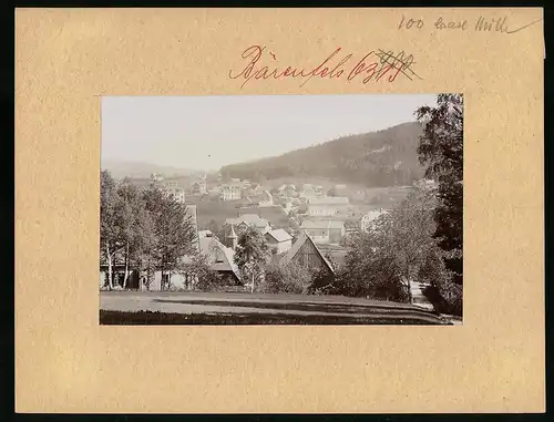 Fotografie Brück & Sohn Meissen, Ansicht Bärenfels i. Erzg., Ortspanorama vom Wald aus gesehen