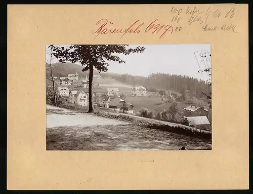 Fotografie Brück & Sohn Meissen, Ansicht Bärenfels i. Erzg., Teilansicht der Ortschaft von der Strasse aus gesehen