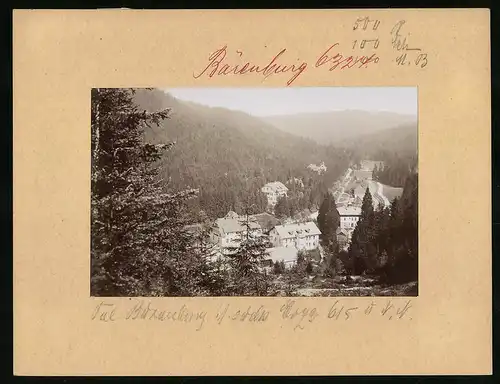 Fotografie Brück & Sohn Meissen, Ansicht Bärenburg i. Erzg., Blick auf Tal-Bärenburg mit Pension
