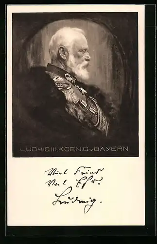 AK Alter König Ludwig III. in Uniform