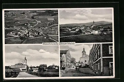 AK Rinchnach /Bayr. Wald, Gesamtansicht mit Kirche