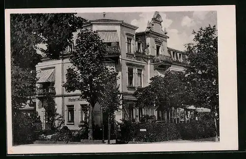 AK Bad Nauheim, Hotel Müller und Dependance-Villa Hannovera