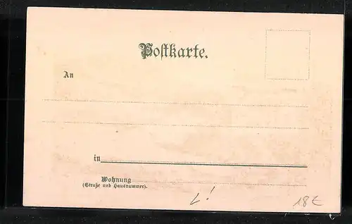 Lithographie Schlehdorf, Ortsansicht mit Restaurationsgebäude am Karptsee