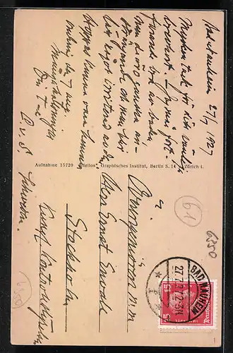 AK Bad Nauheim, Hotel Augusta Viktoria mit Strassenpartie