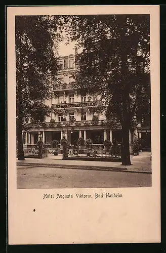 AK Bad Nauheim, Hotel Augusta Viktoria, Frontalansicht