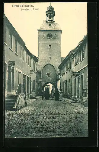 AK Kirchheimbolanden, Vorstadt mit Turm