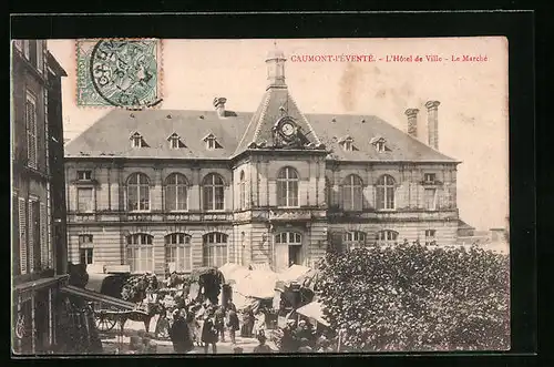 AK Caumont-L`Éventé, L`Hotel de Ville - Le Marché