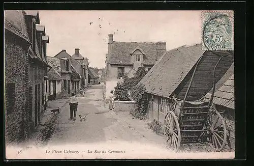 AK Cabourg, La Rue du Commerce