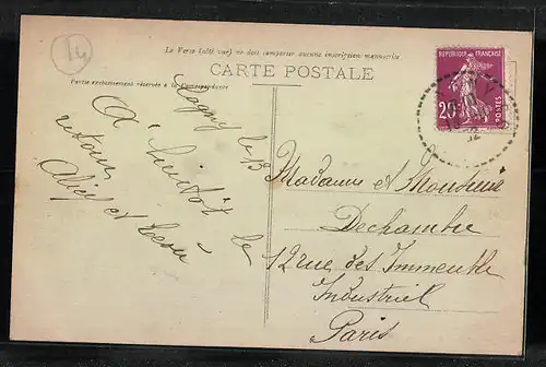 AK Cagny, Grande-Rue, Quartier de la Poste