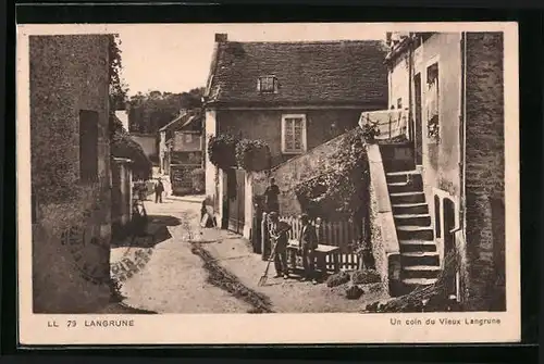 AK Langrune-sur-Mer, Un coin du Vieux Langrune