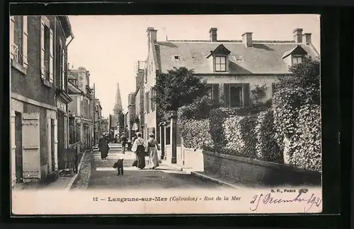 AK Langrune-sur-Mer, Rue de la Mer