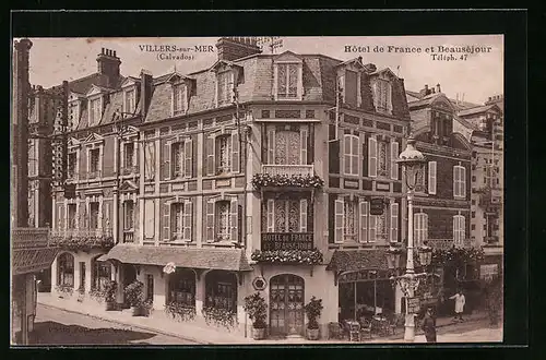 AK Villers-sur-Mer, Hôtel de france et Beauséjour