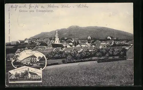 AK Tännesberg, Teilansicht, Wallfahrtskirche St. Jokok mit Messnerhaus