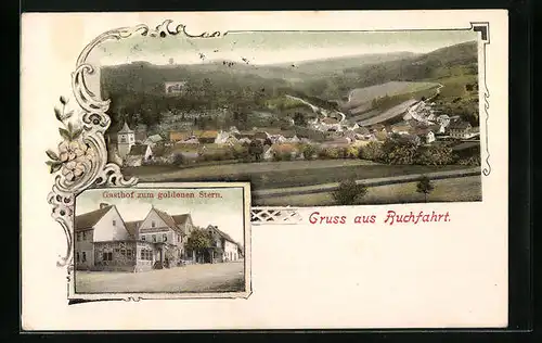 AK Buchfart, Gasthof zum goldenen Stern, Teilansicht