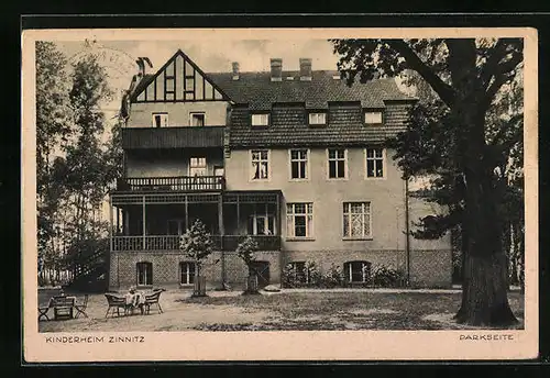 AK Zinnitz /N.-L., Kinderheim des Eisenbahner-Vereins
