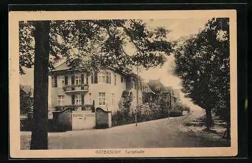 AK Gütersloh, Wohnhäuser in der Carlstrasse