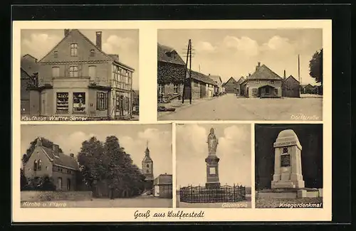 AK Wulferstedt, Kaufhaus Walter Sinner, Kirche und Pfarre, Germania