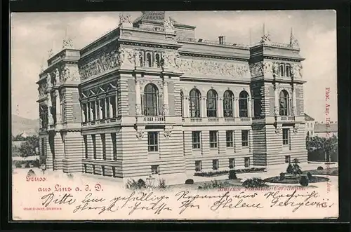 AK Linz a. d. D., Museum Franzisko-Carolinum