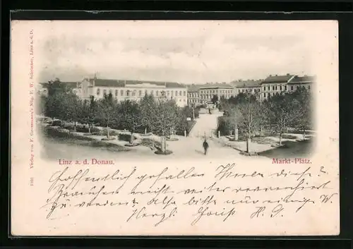 AK Linz a. d. Donau, Stadthäuser am Marktplatz