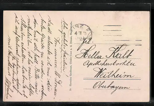 AK Linz a. d. Donau, Stadtansicht vom Ufahr aus gesehen