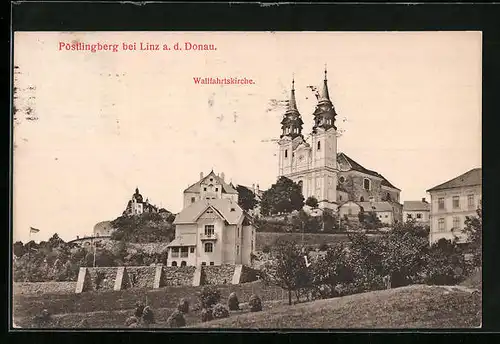 AK Linz a. d. Donau, die Wallfahrtskirche auf dem Pöstlingsberg