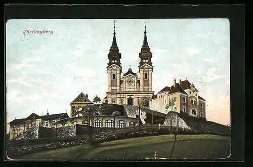 AK Linz a. d. Donau, am Pöstlingberg, die Wallfahrtskirche