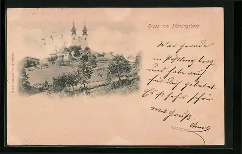 AK Linz a. d. Donau, die Kirche auf dem Pöstlingberg