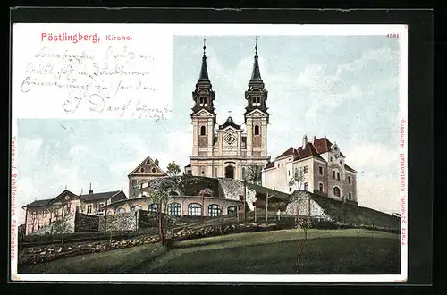 AK Linz a. d. Donau, Kirche auf dem Pöstlingberg