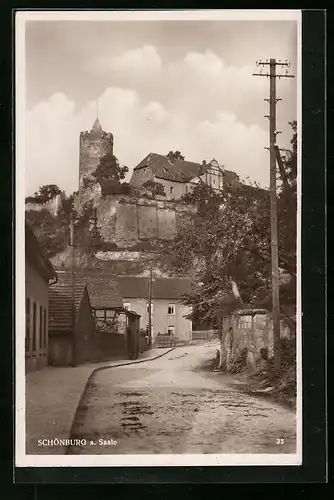 AK Schönburg a. Saale, Strasse unter der Burg