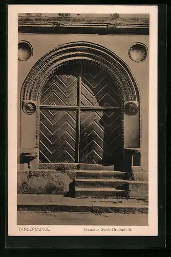 AK Tangermünde a. Elbe, Haustür Schlossfreiheit 5