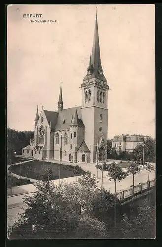 AK Erfurt, Blick zur Thomaskirche