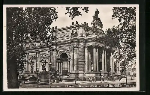 AK Dresden, Kunstakademie auf der Brühlschen Terrasse