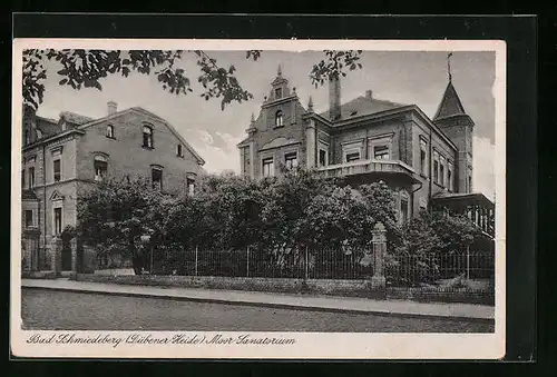 AK Bad Schmiedeberg, vor dem Moor-Sanatorium