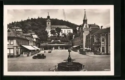 AK Leutenberg i. Thür., Brunnen auf dem Markt