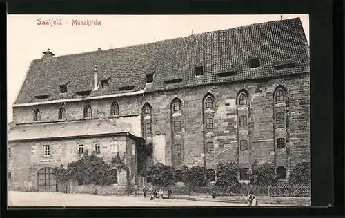 AK Saalfeld a. Saale, an der Münzkirche