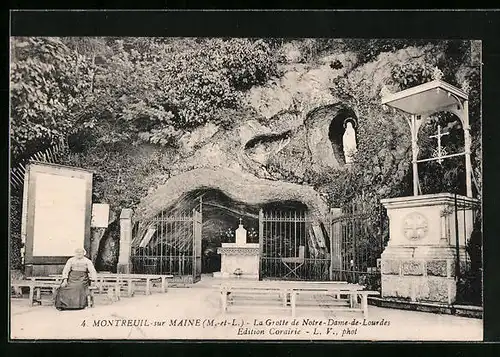 AK Montreuil-sur-Maine, La Grotte de Notre-Dame-de-Lourdes