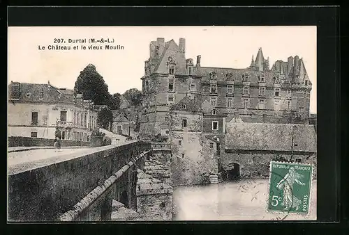 AK Durtal, Le Chateau et le Vieux Moulin