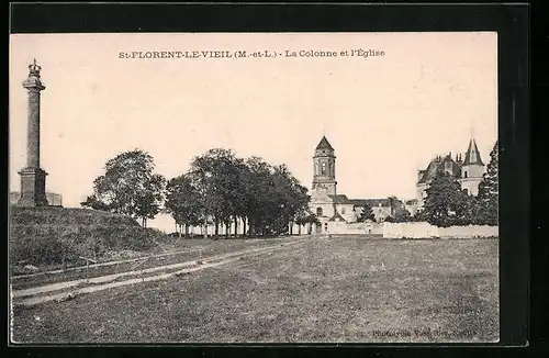 AK St-Florent-le-Vieil, La Colonne et l`Eglise