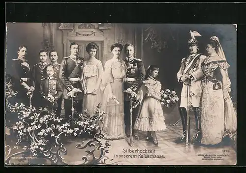AK Kaiserin Auguste Victoria Königin von Preussen, Silberhochzeit im Kaiserhaus