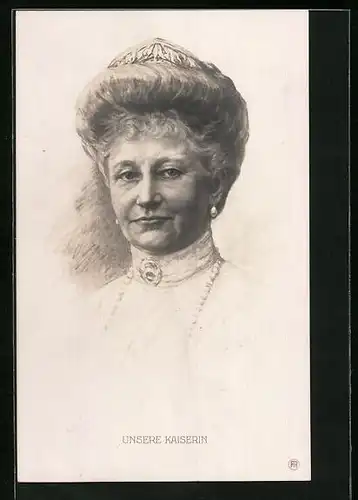 Künstler-AK Kaiserin Auguste Victoria Königin von Preussen, Portrait der Monarchin