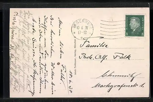 AK Tegernsee, Blick von der Schlossterrasse